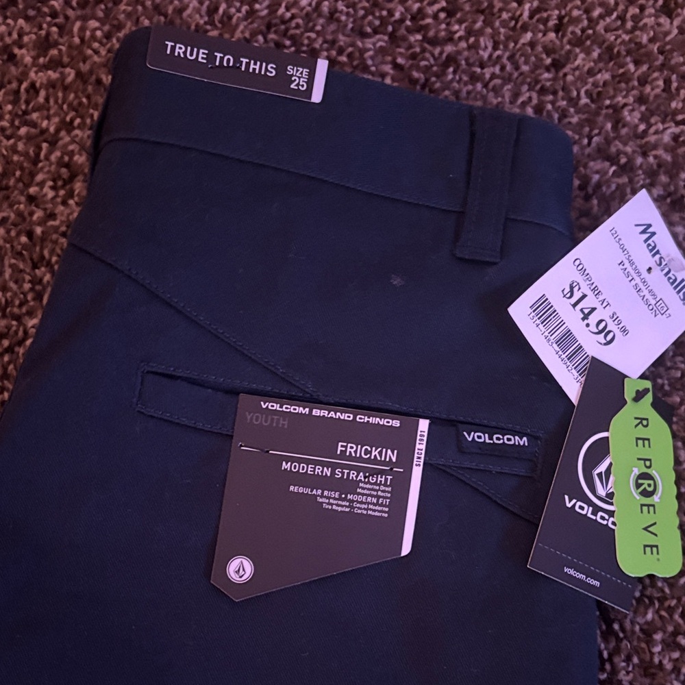 Volcom Men's Frickin Modern Straight Chinos - Dark Blue
